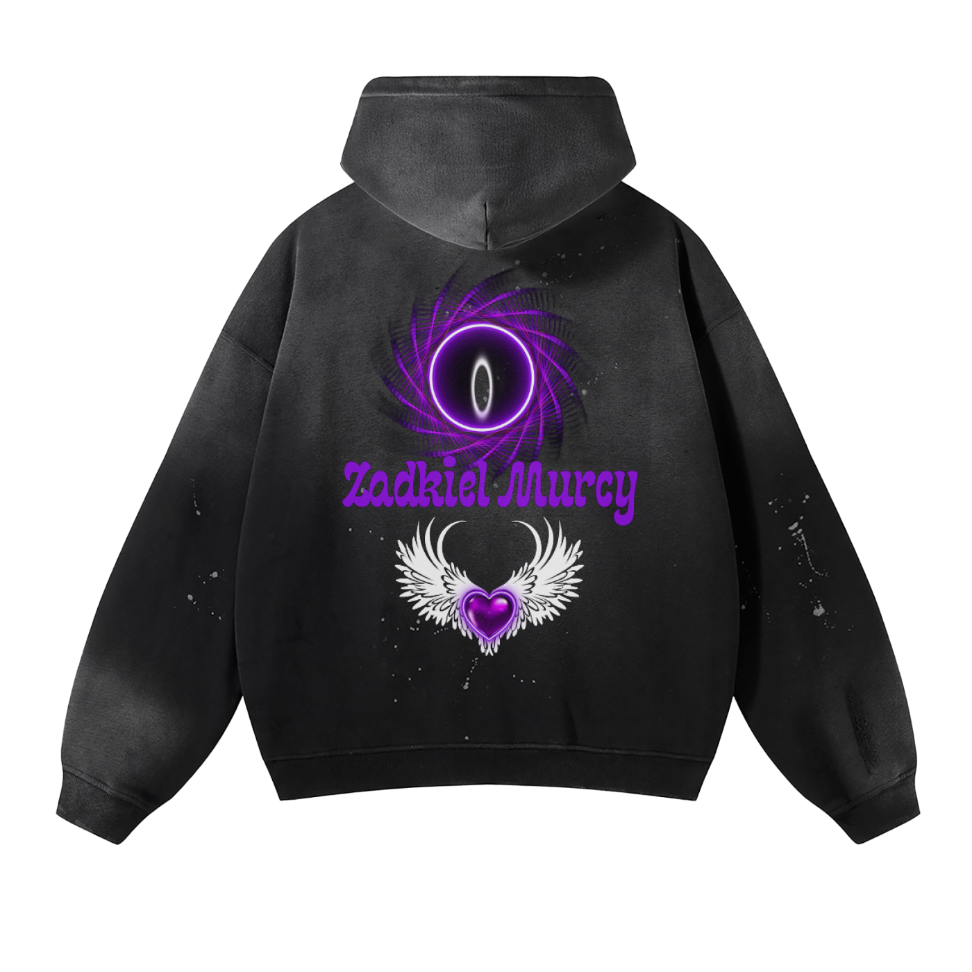 Zadkiel Murcy (Vintage Wash Frayed Fleece Hoodie - 360 GSM)