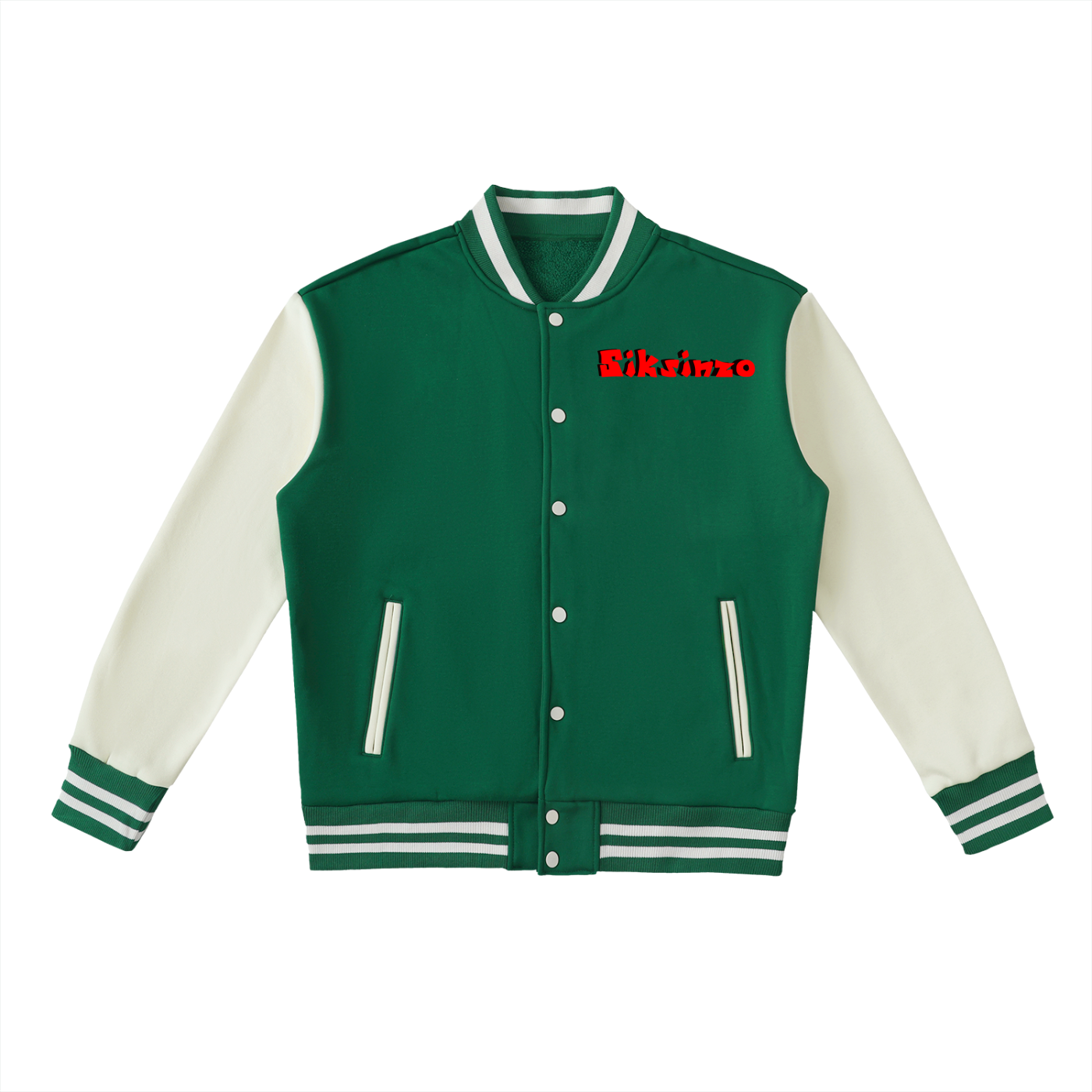 Siksinzo Two-Tone Fleeced Varsity Jacket