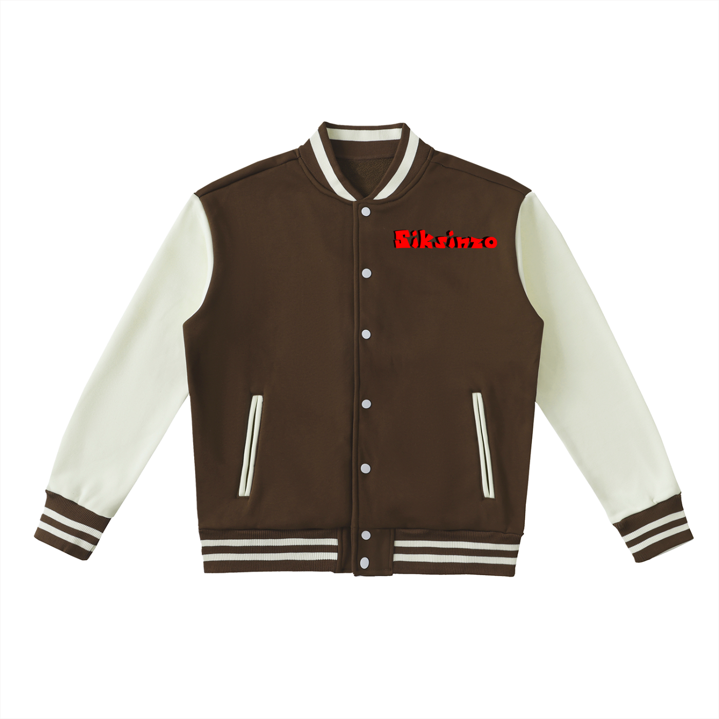 Siksinzo Two-Tone Fleeced Varsity Jacket